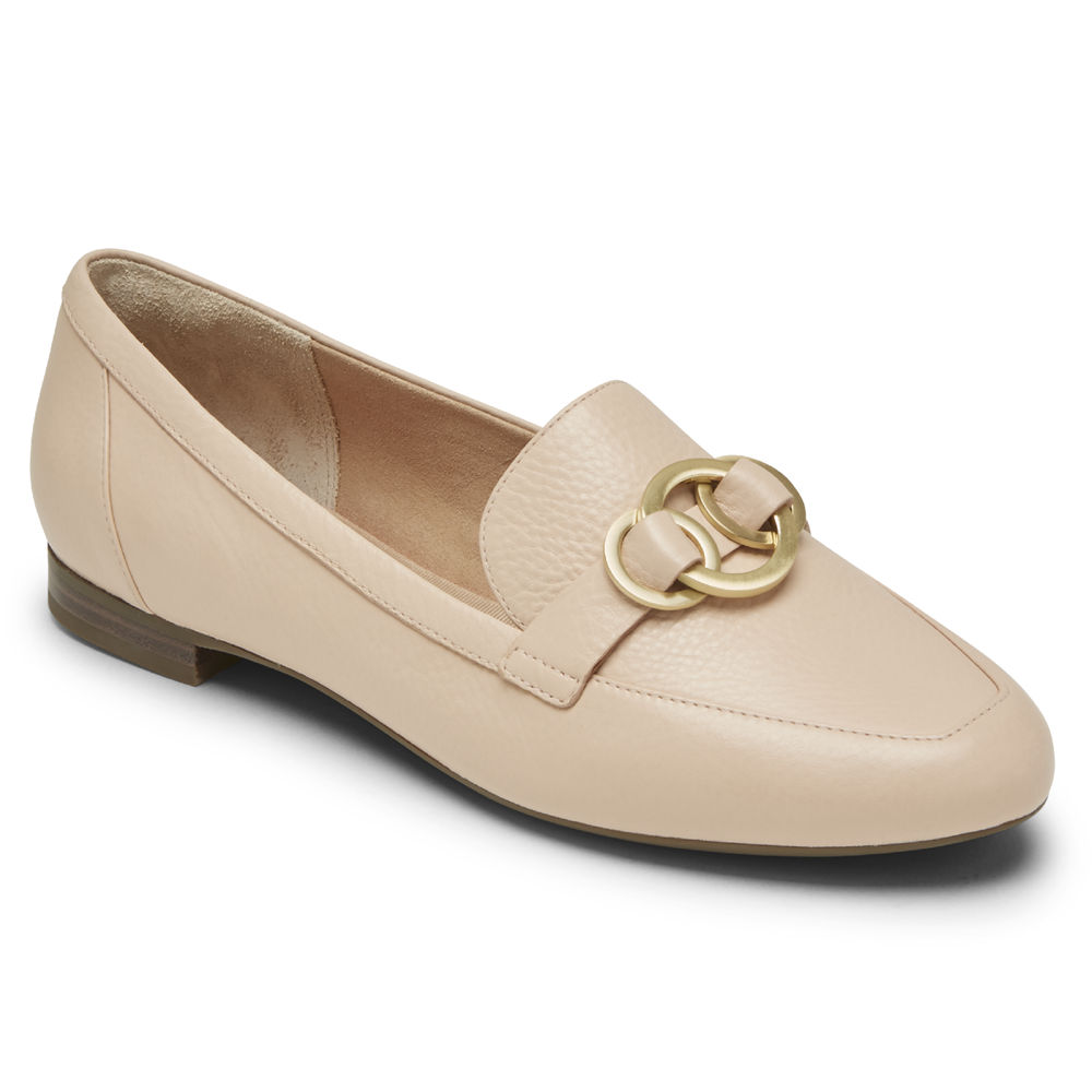 Rockport Womens Loafers Beige - Total Motion Tavia Ring - UK 723-MZVQWN